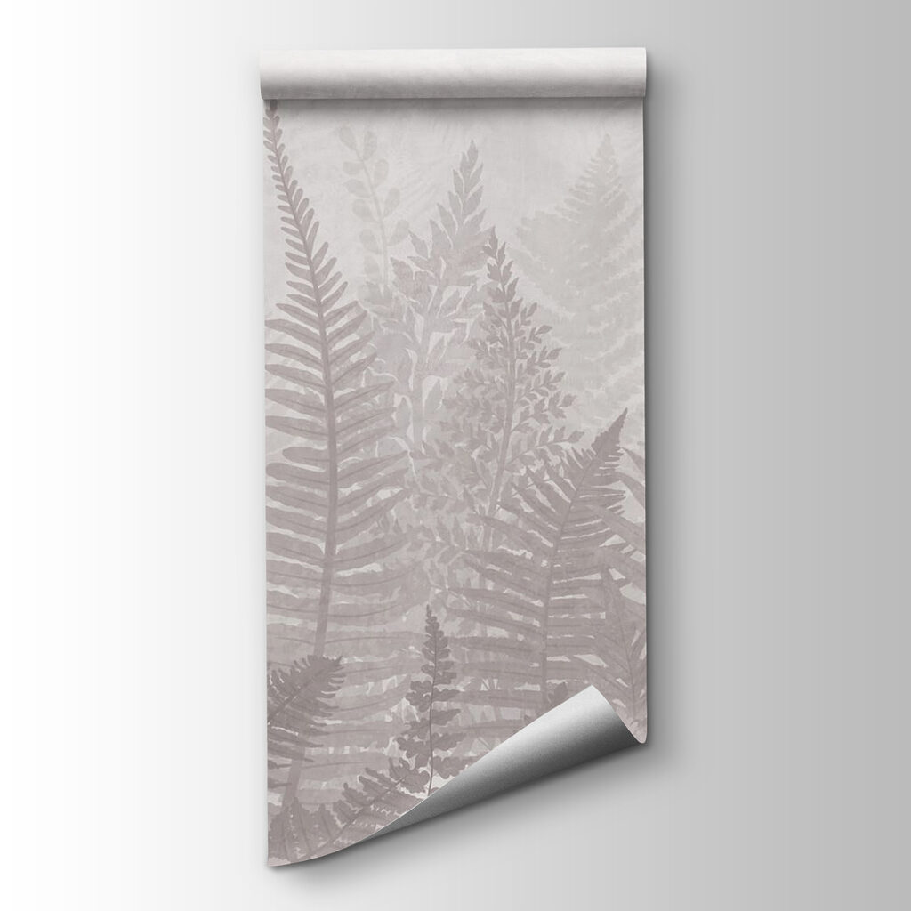 Fern leaves in a foggy environment Fern leaves in a foggy environment