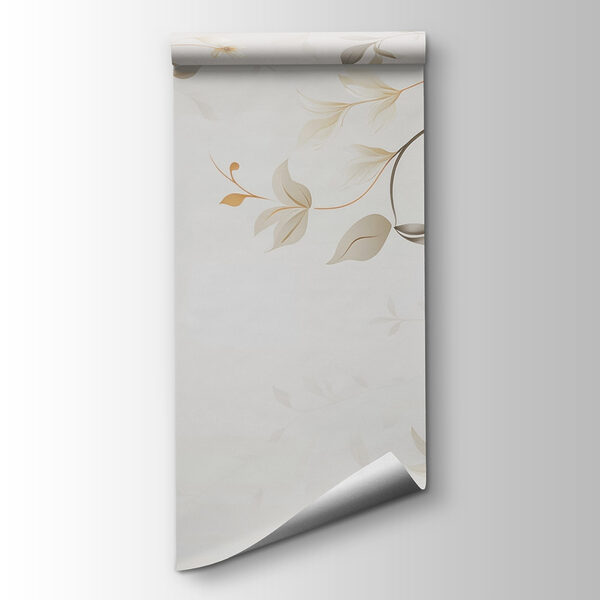 White and brown floral design