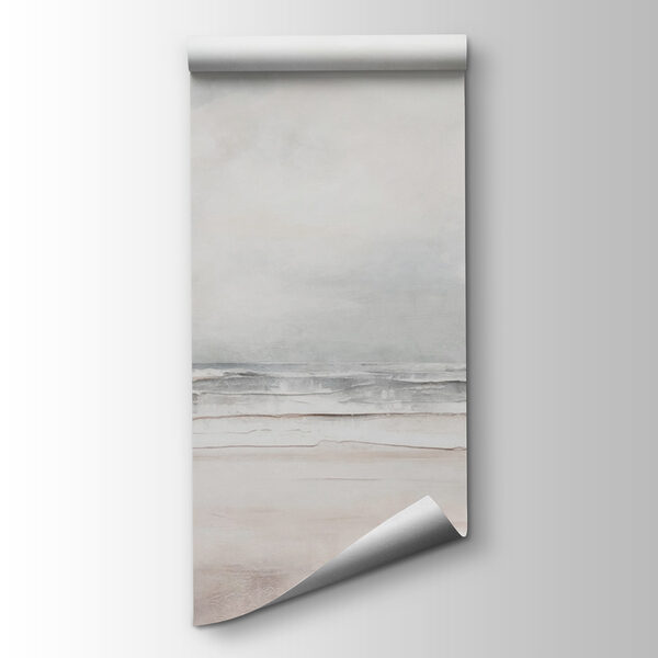 Beach with waves and clouds