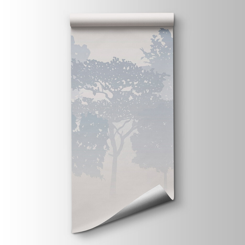 Group of trees in fog Group of trees in fog