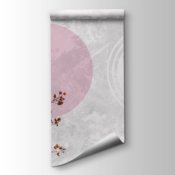 Plant with brown leaves and purple circles