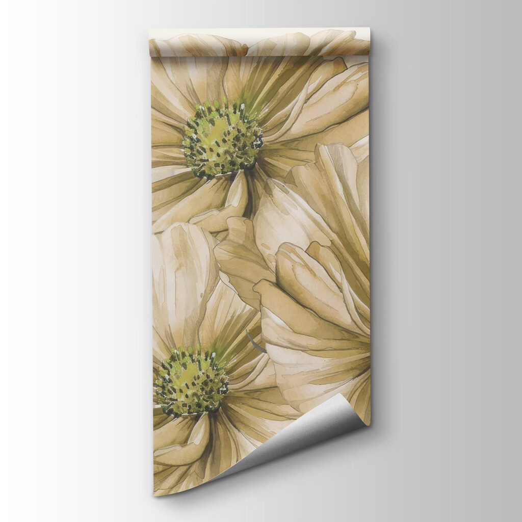 Group of flowers with green center Group of flowers with green center