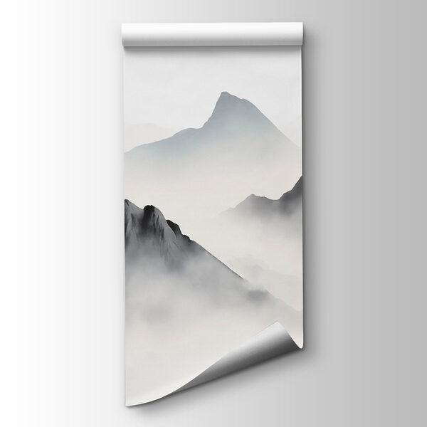 Mountain range with clouds