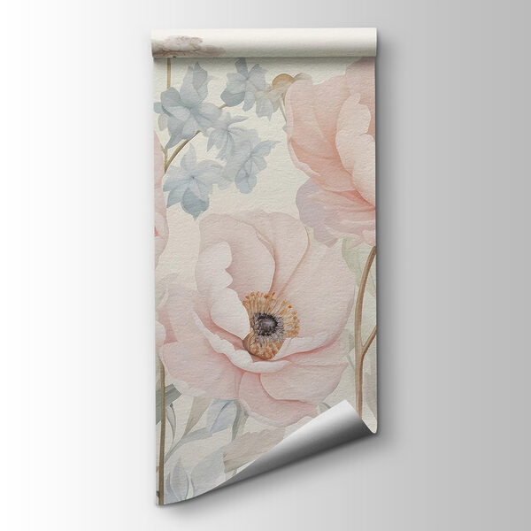 Painting of flowers on a wall Painting of flowers on a wall