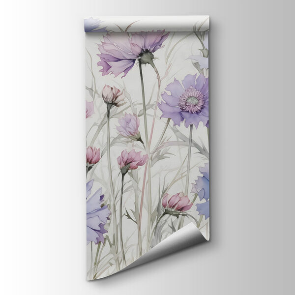 Painting of flowers on a white background
