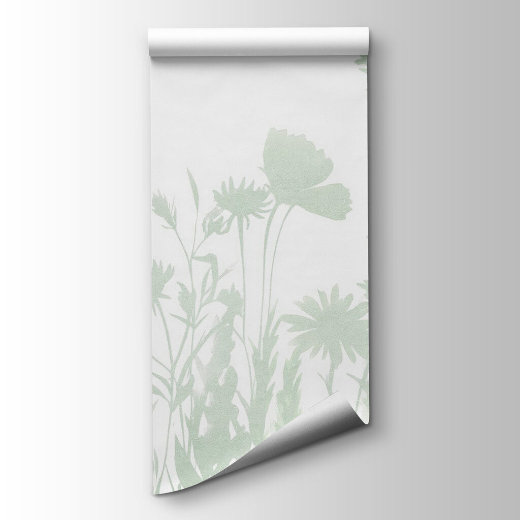 Whimsical floral silhouette design displayed