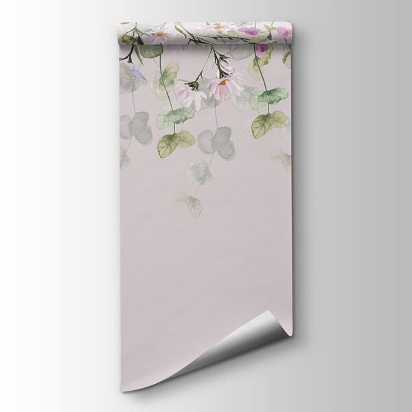 Group of flowers and leaves