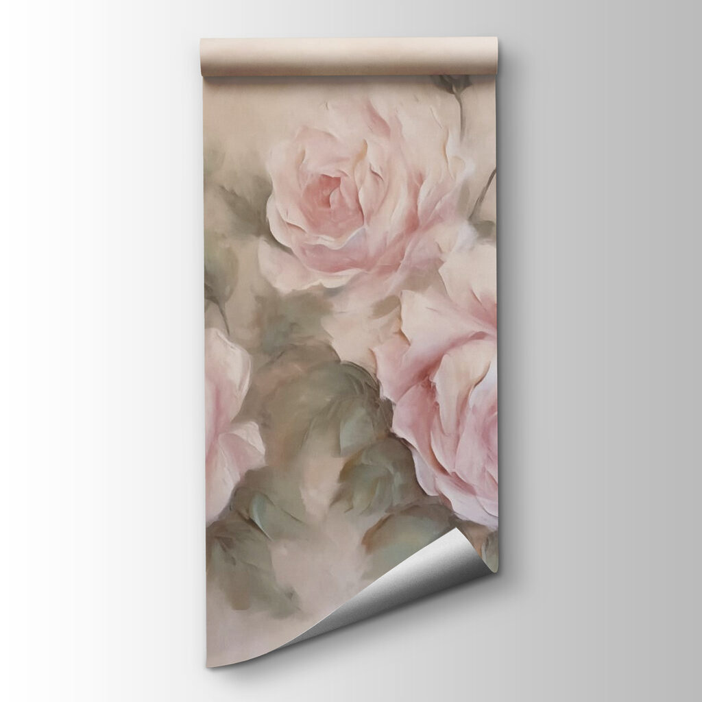 Painting of pink roses