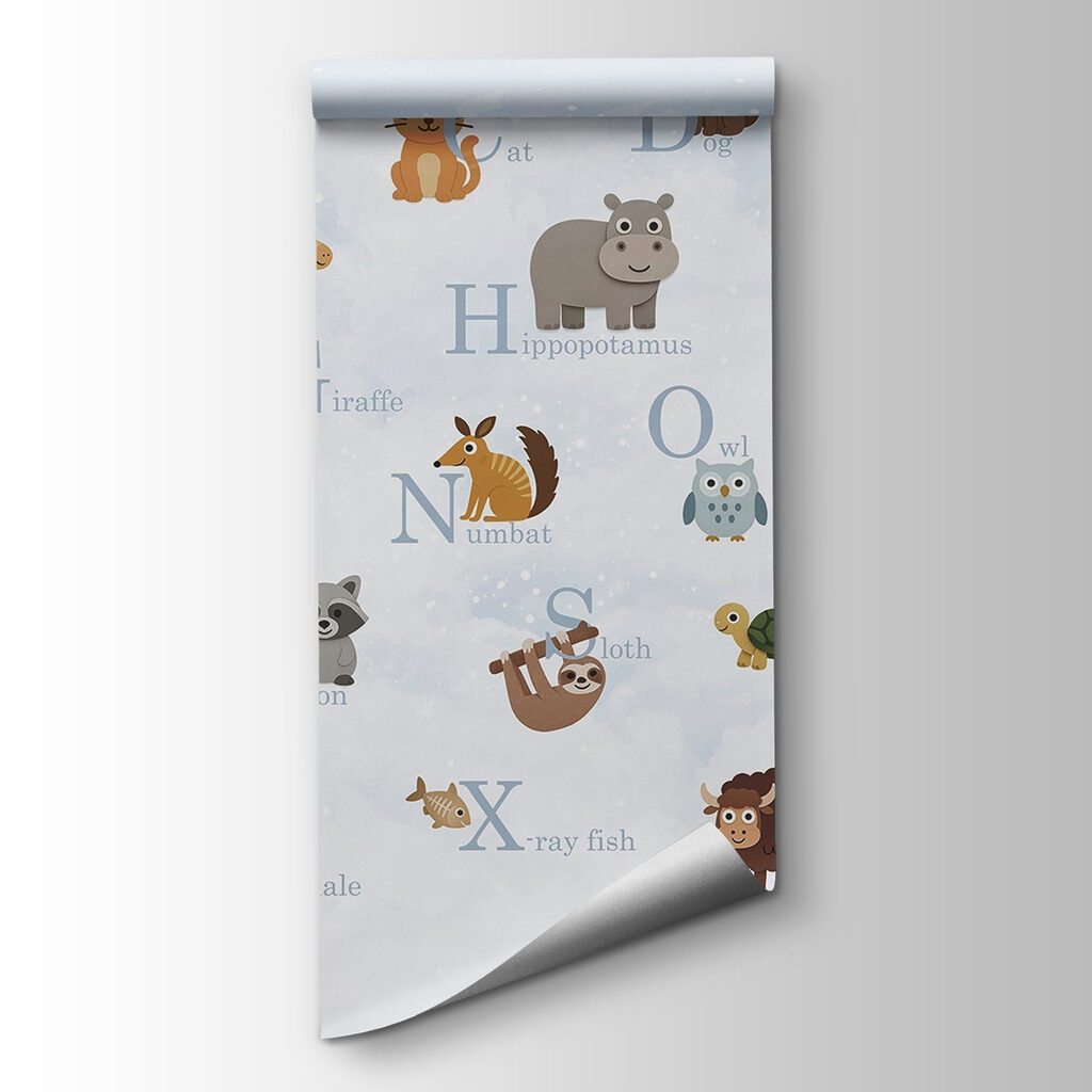 Group of animals with letters