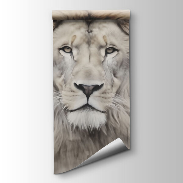 Majestic lion in serene surroundings