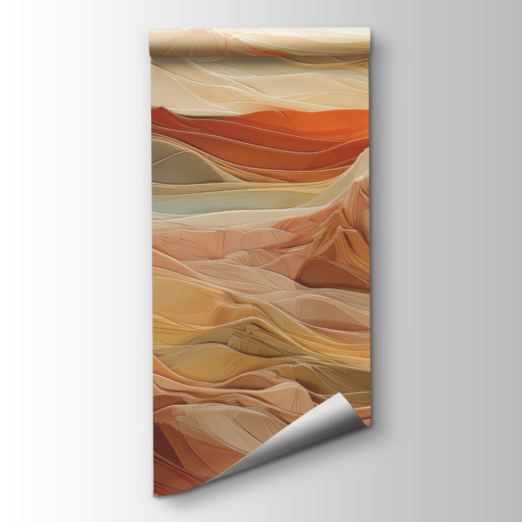 A colorful mountains with lines