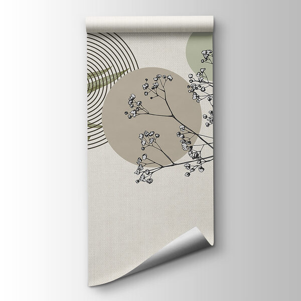 Botanical design with abstract elements