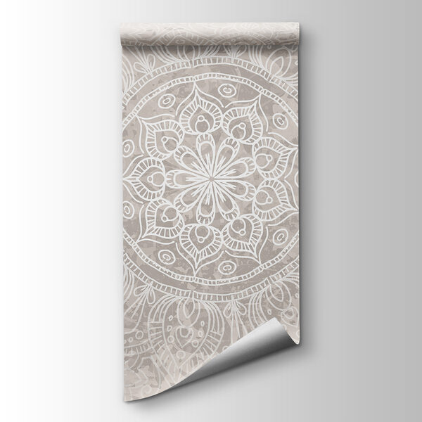 White and gray mandala