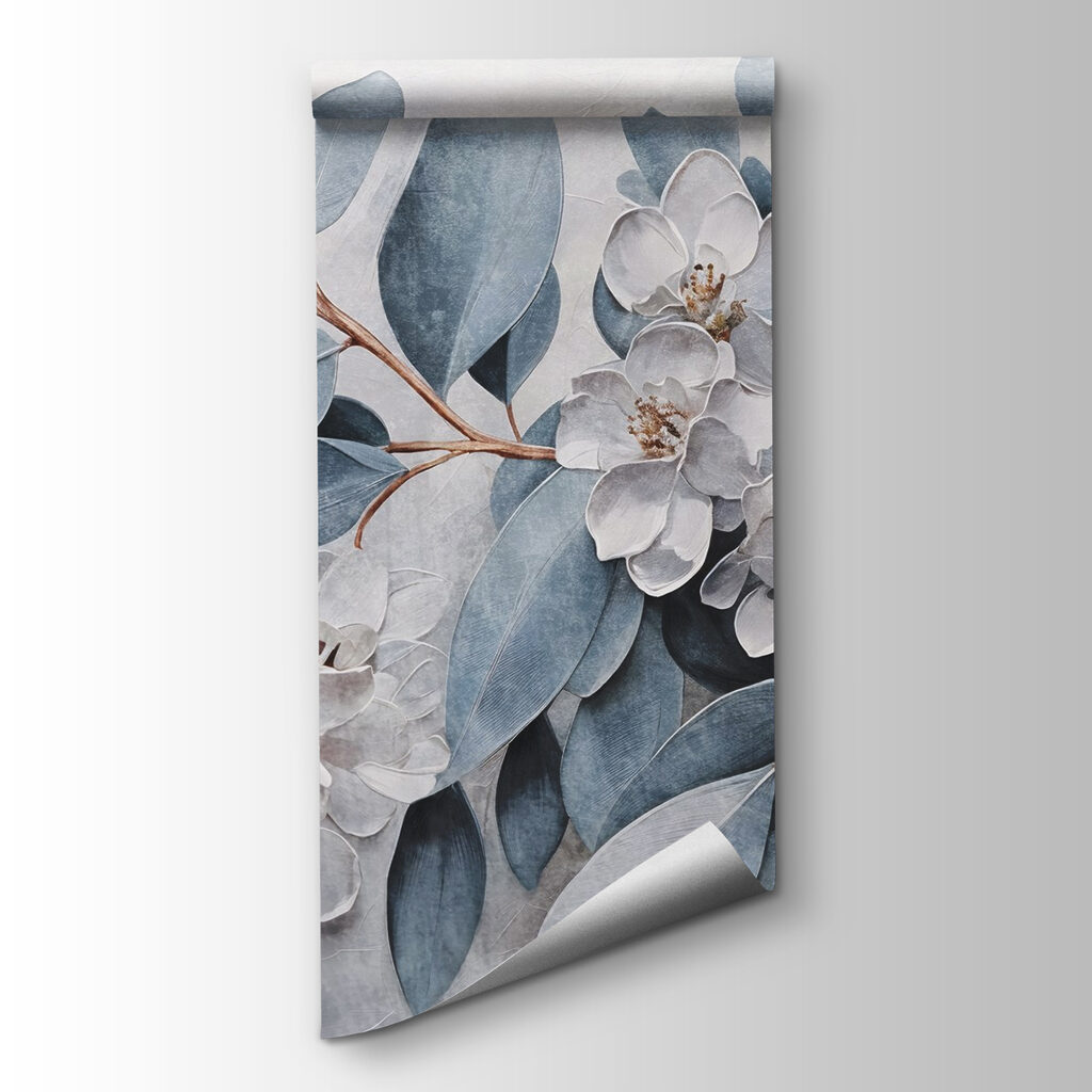 Painting of flowers and leaves Painting of flowers and leaves