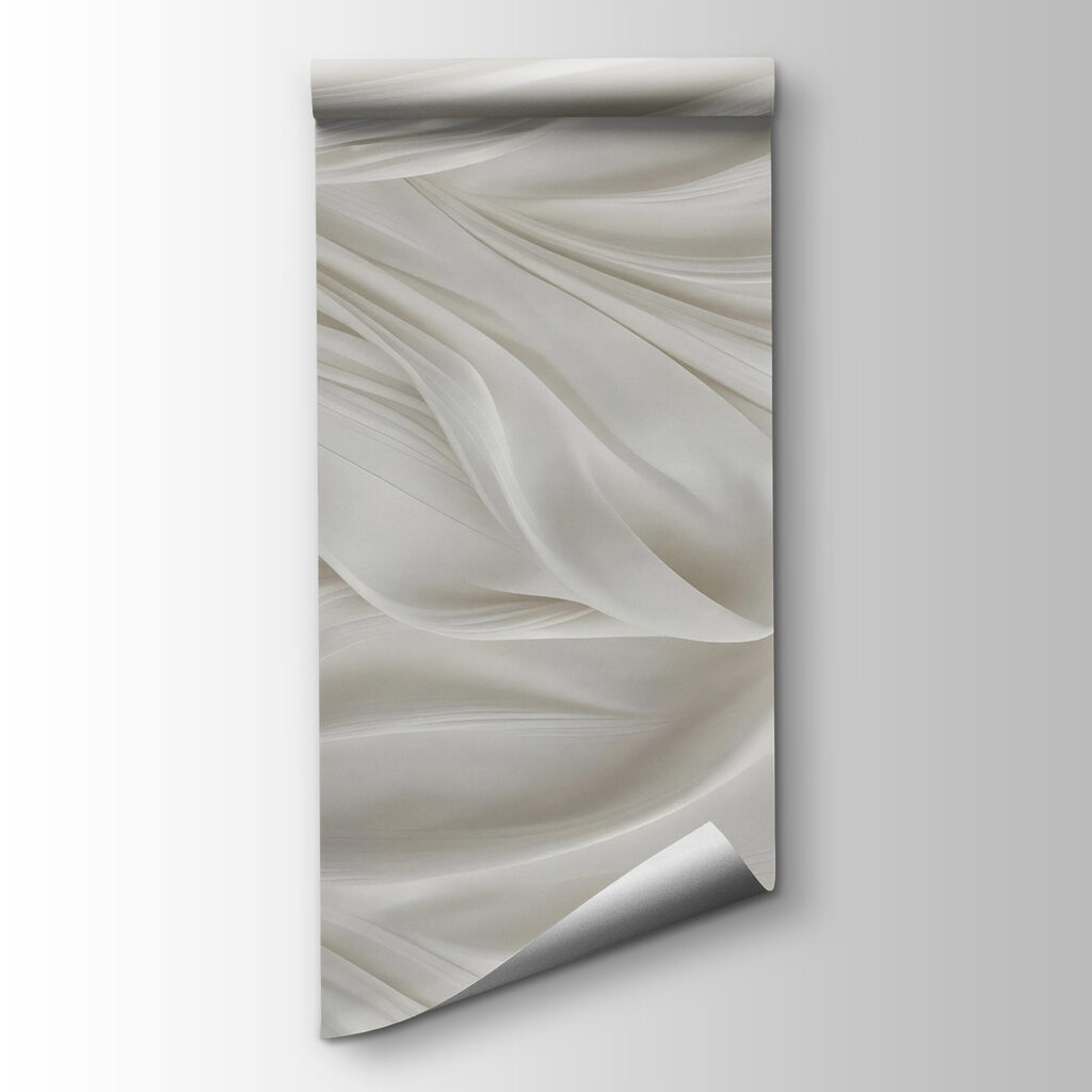 White fabric with folds