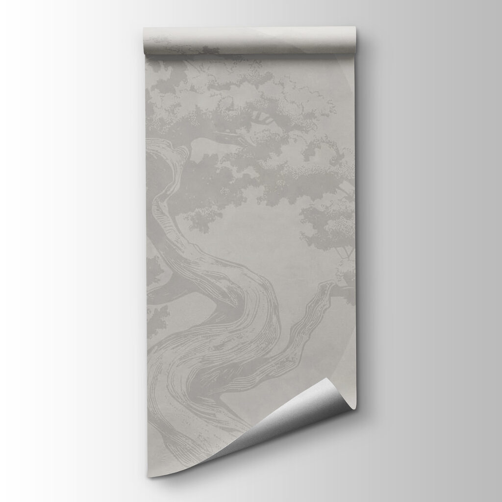 Tree with curved trunk and curved trunk