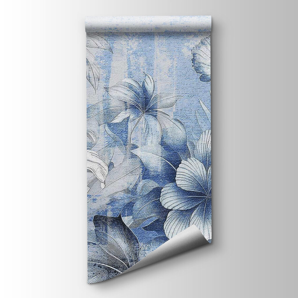 Delicate blooms in soft blue hues