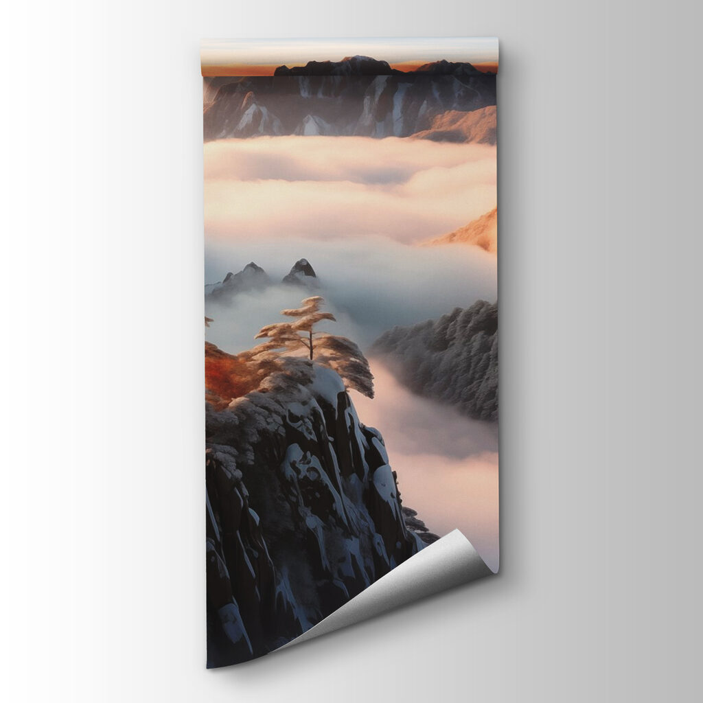 Mountain range with snow and clouds Mountain range with snow and clouds