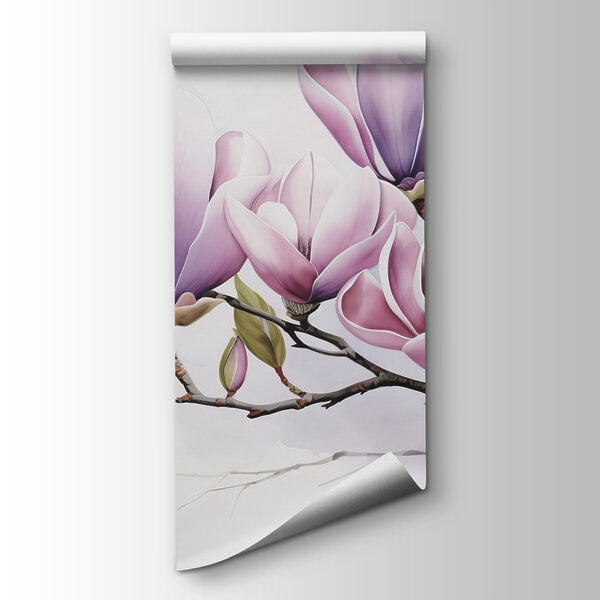 Branch with purple flowers