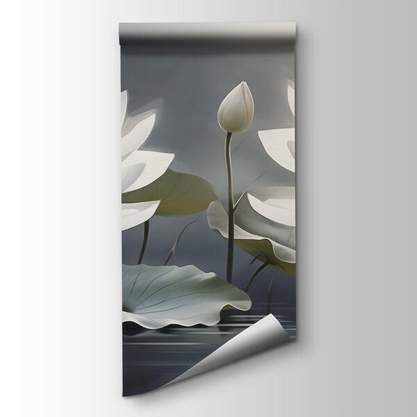 Group of white flowers in water