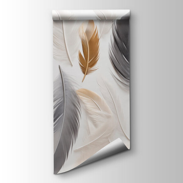 Group of feathers on a white surface Group of feathers on a white surface