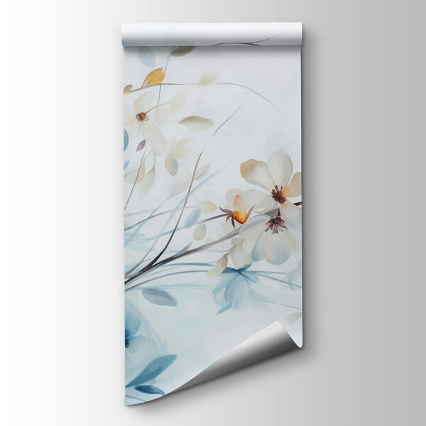 Painting of flowers and leaves