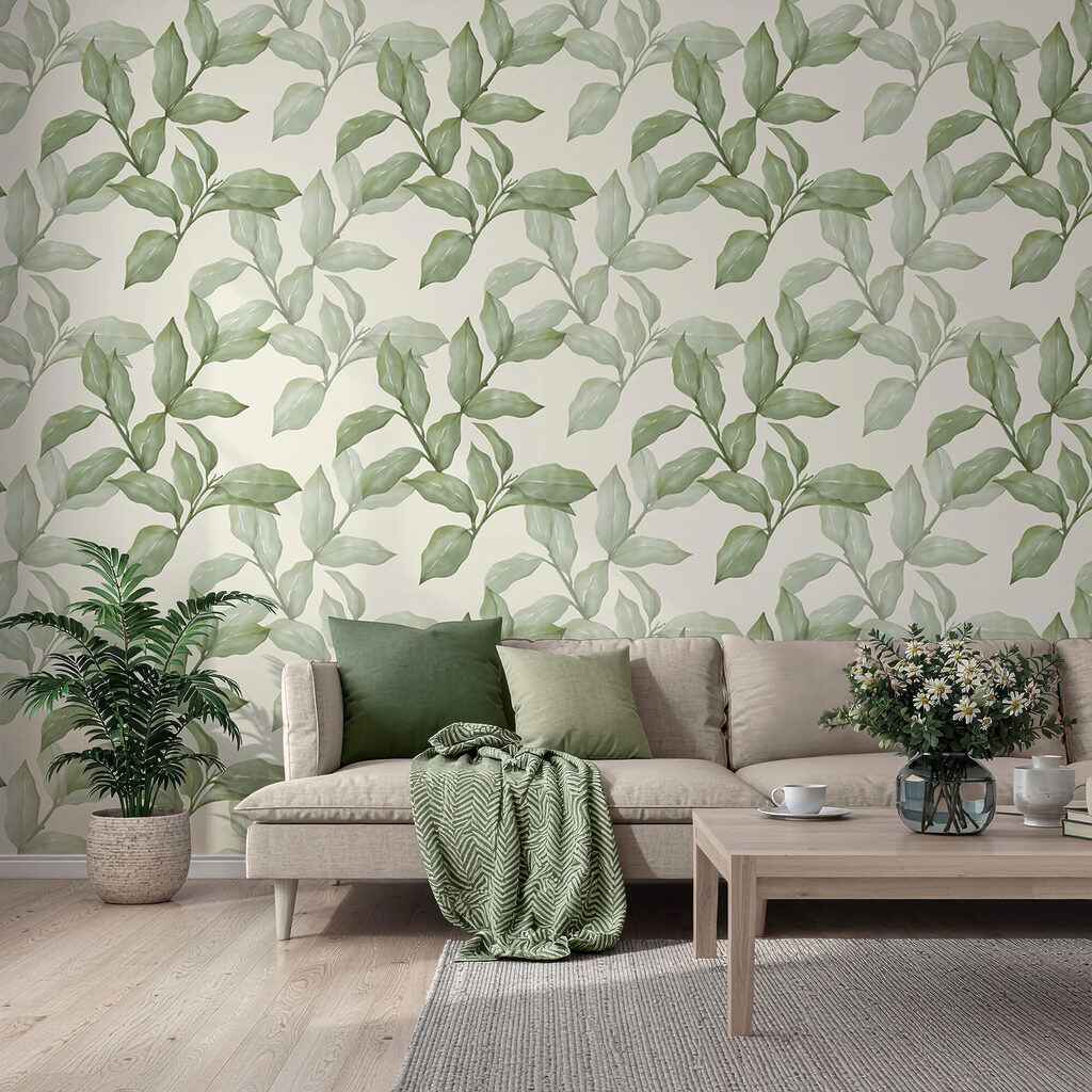 Model de frunze pe fundal alb