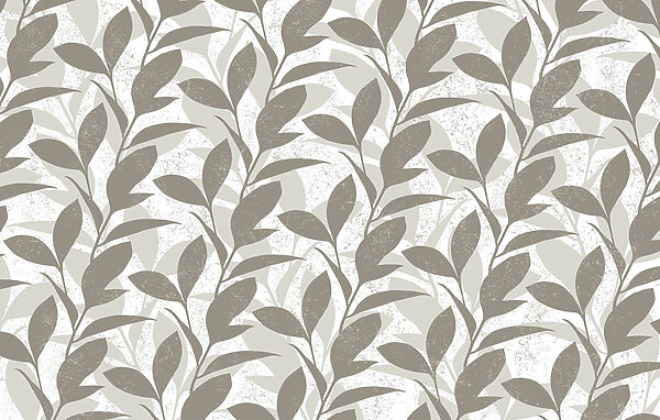 Pattern of leaves on a white background
