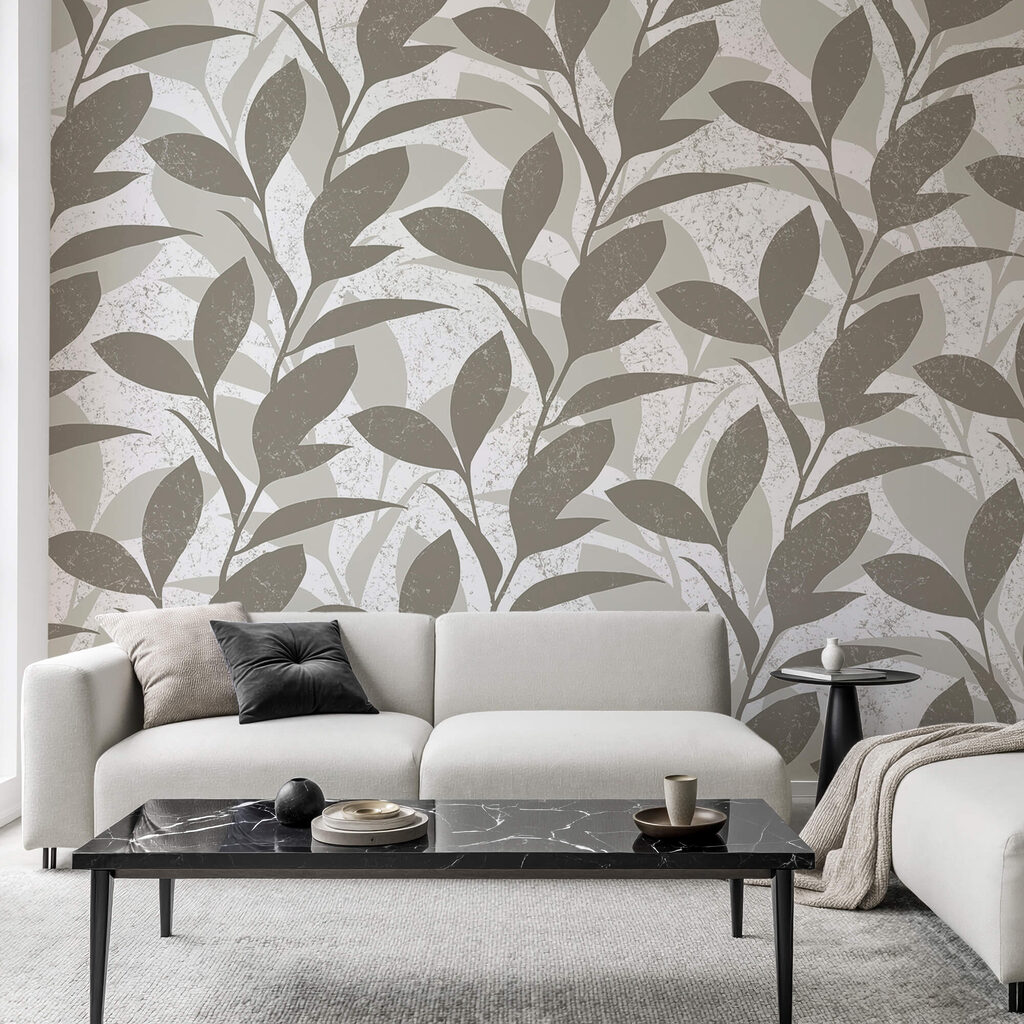 Model de frunze pe fundal alb