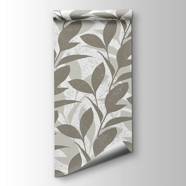 Pattern of leaves on a white background