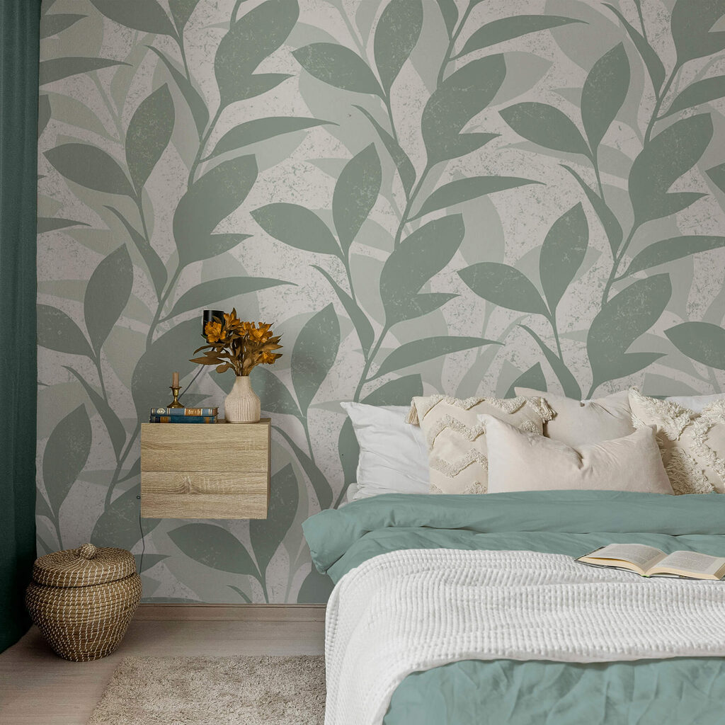 Model de frunze pe fundal alb