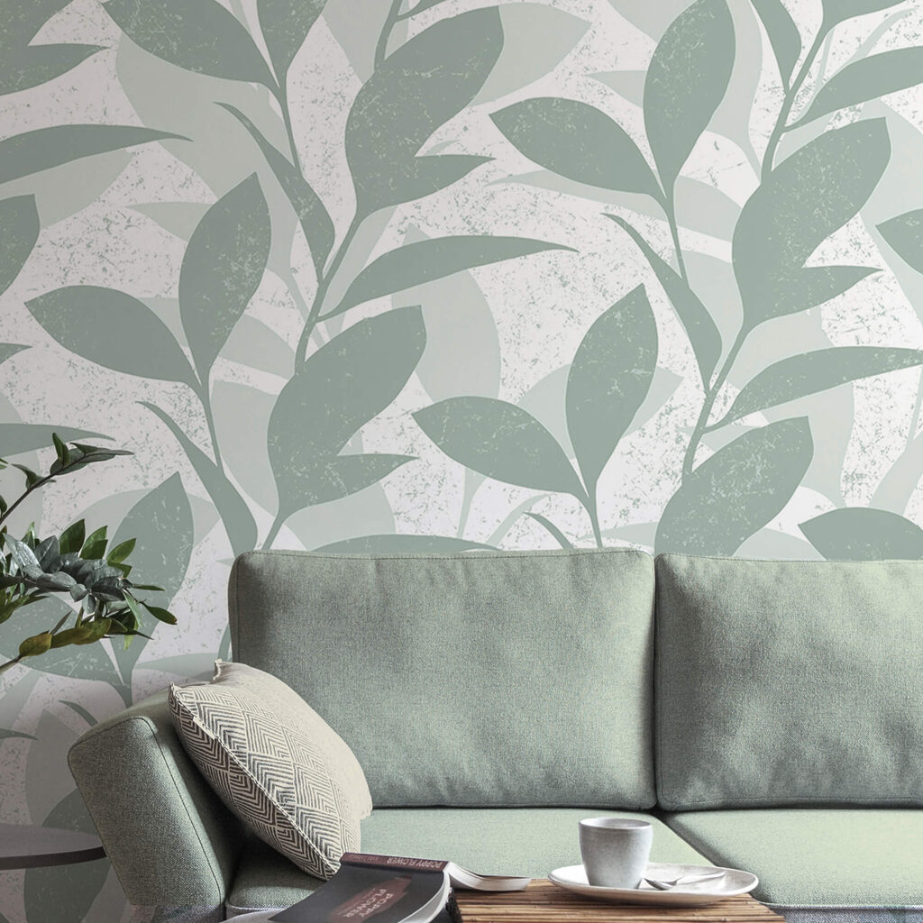 Model de frunze pe fundal alb