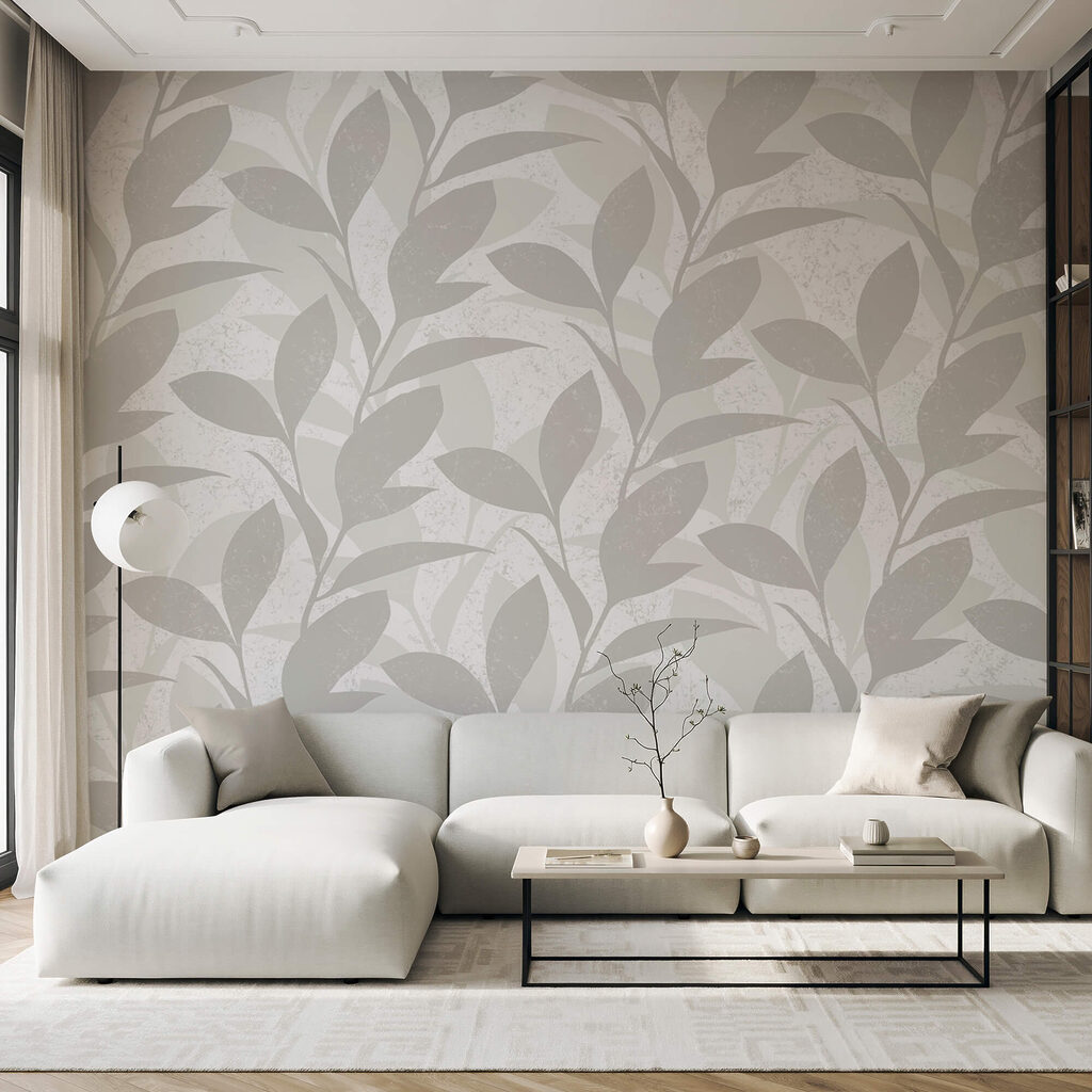 Model de frunze pe fundal alb