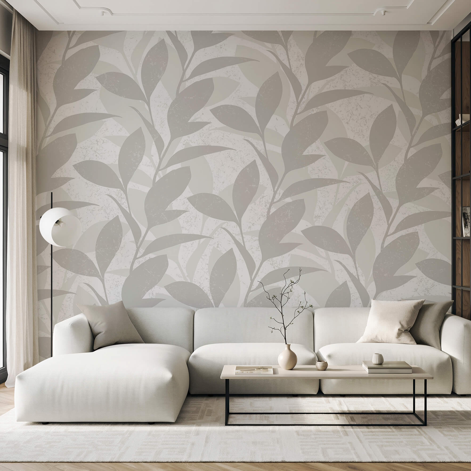 Model de frunze pe fundal alb