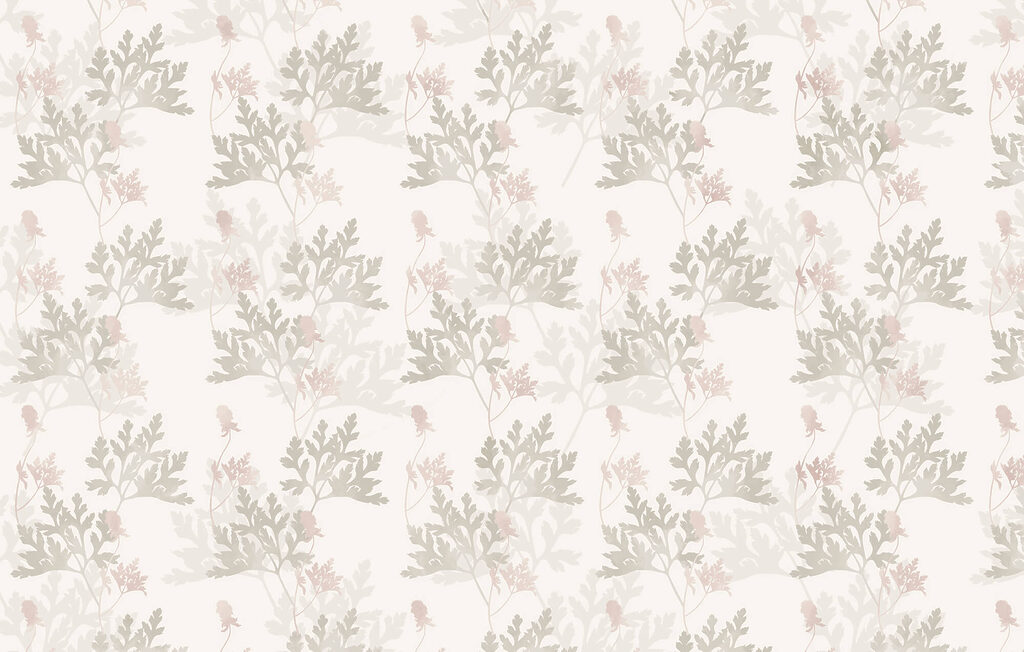 Pattern of leaves and flowers