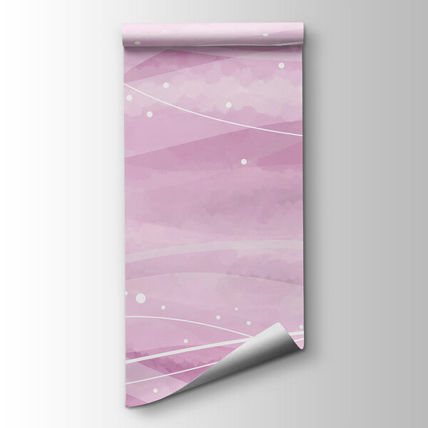 Pink background with white lines and dots Pink background with white lines and dots