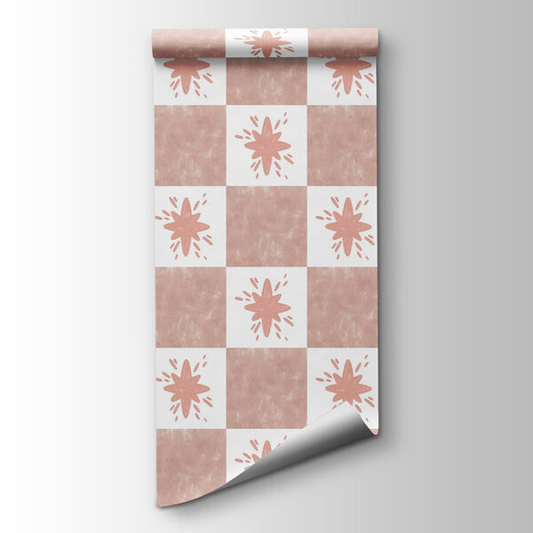 Pattern of pink squares with white squares