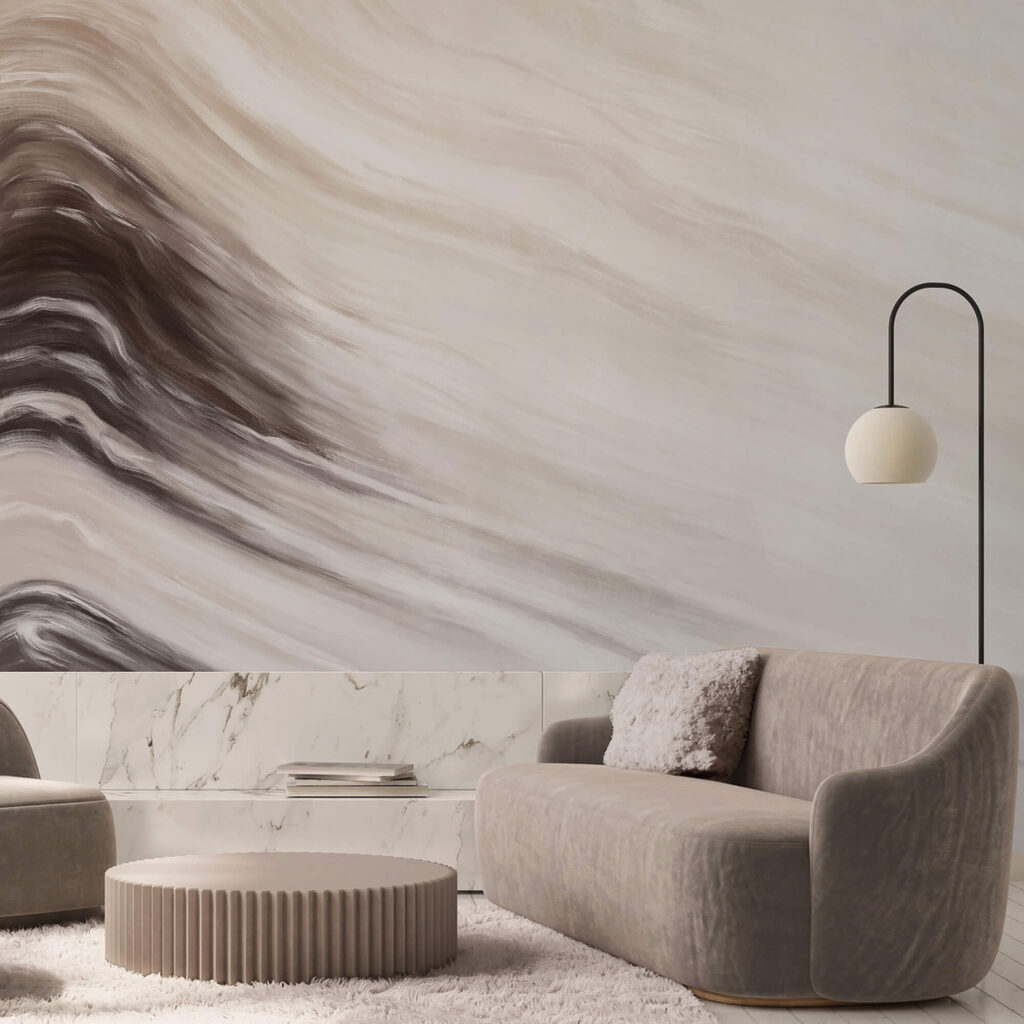 Valuri abstracte în nuanțe delicate