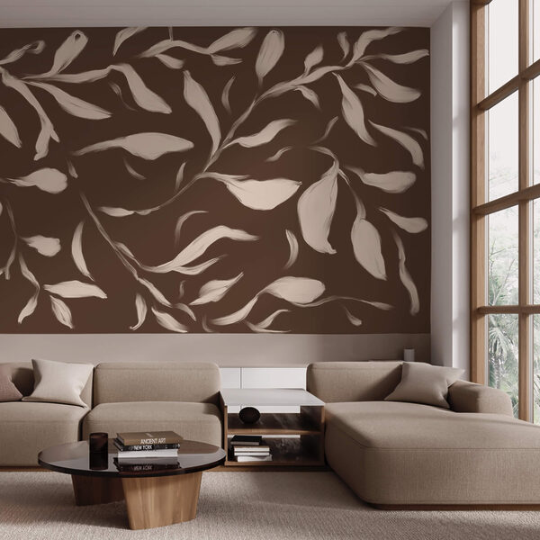 - Frunze șoptind pe un fundal maro