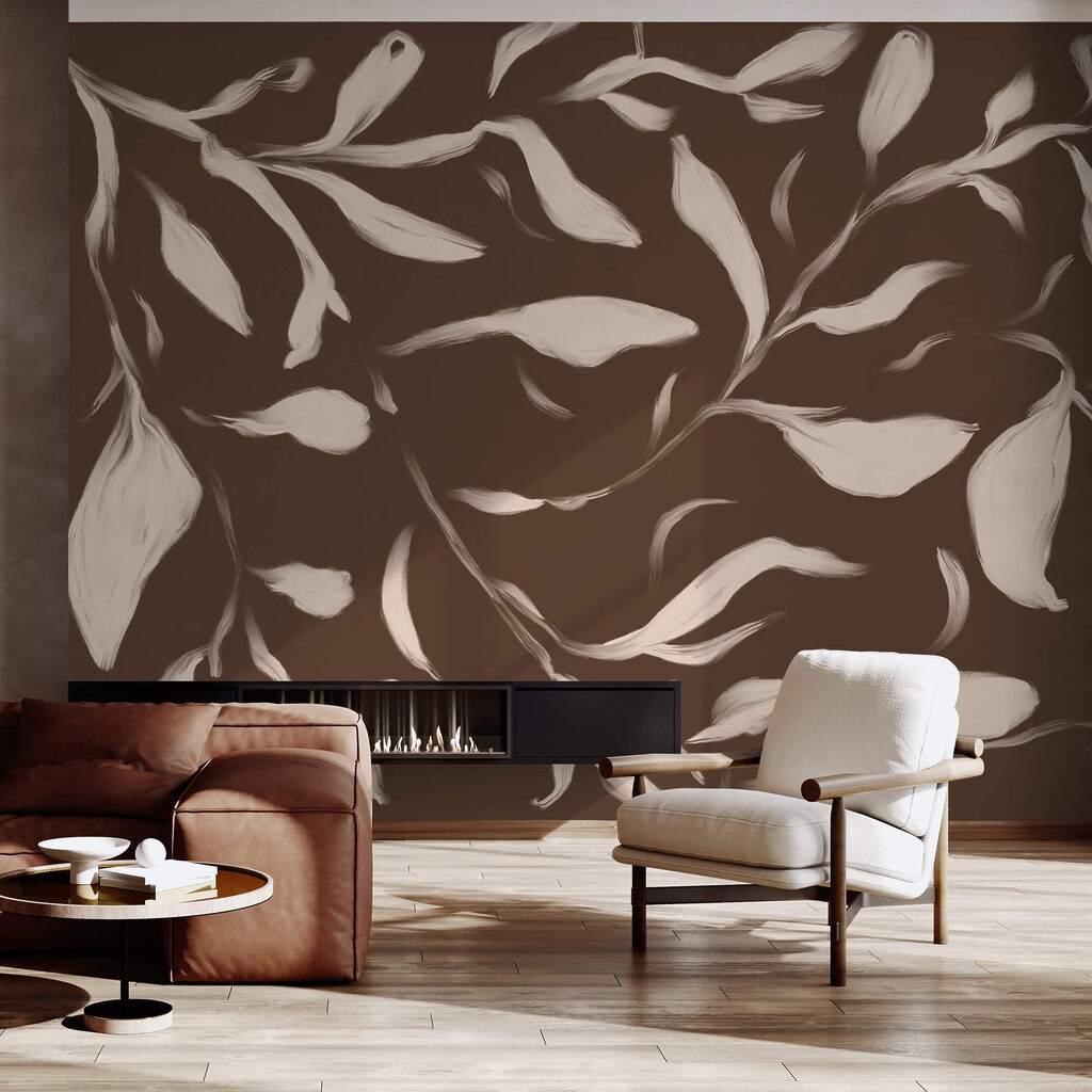 - Frunze șoptind pe un fundal maro