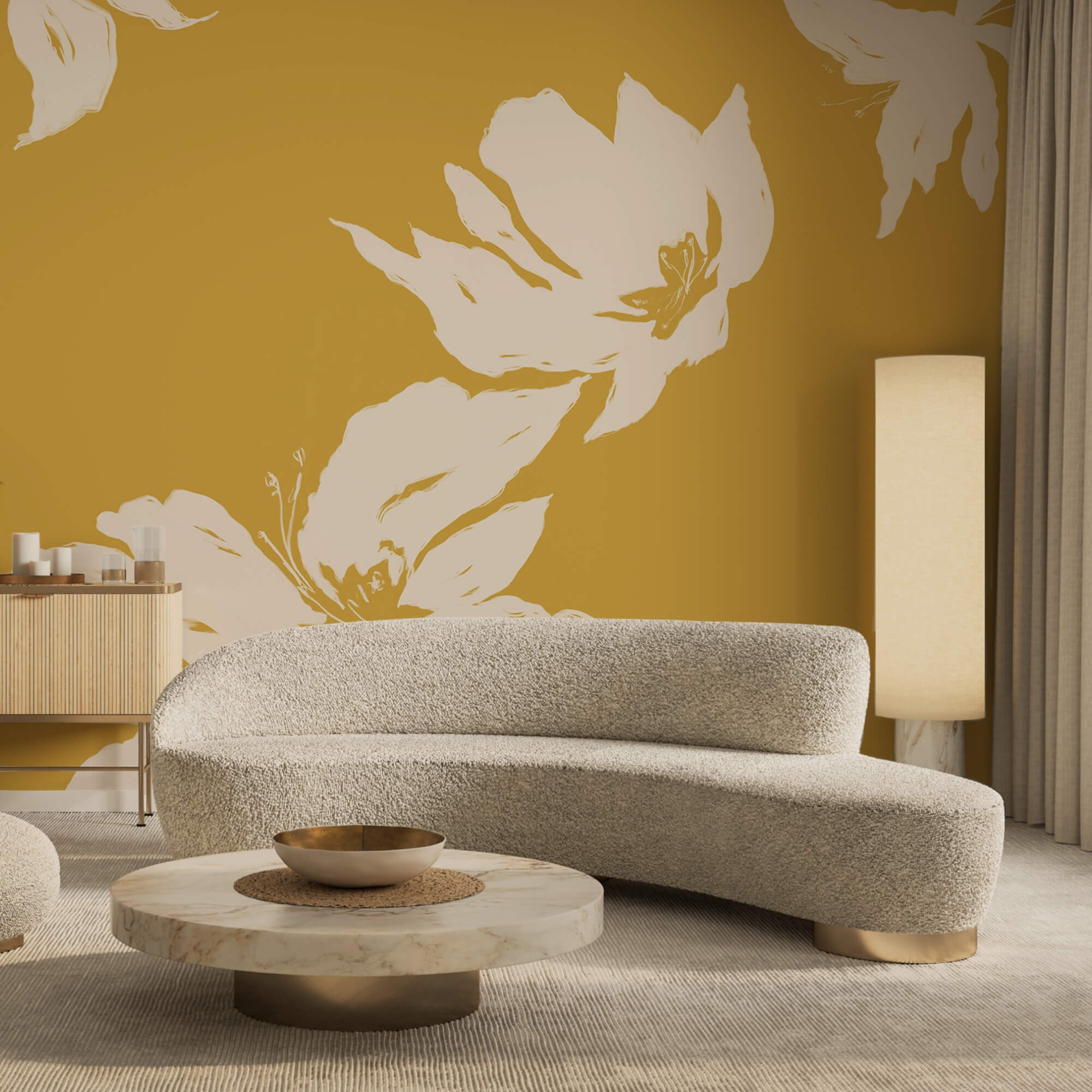 Design floral pe un fundal cald Design floral pe un fundal cald