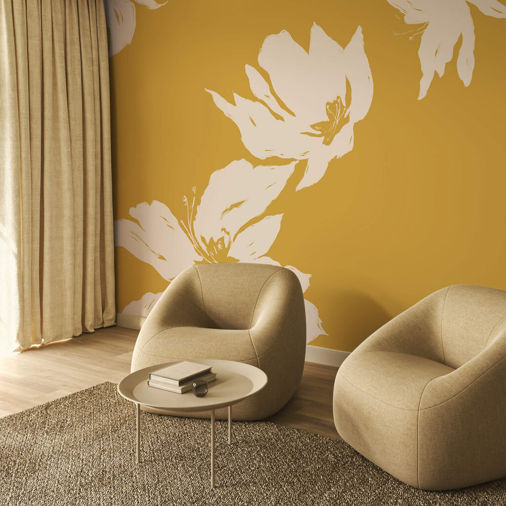 Design floral pe un fundal cald Design floral pe un fundal cald