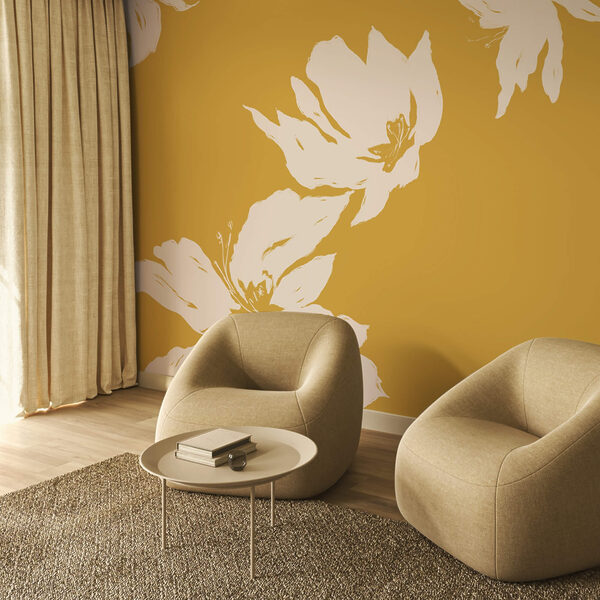 Design floral pe un fundal cald Design floral pe un fundal cald