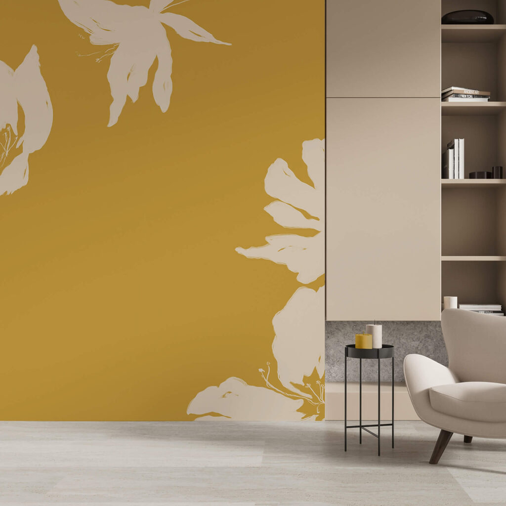 Design floral pe un fundal cald Design floral pe un fundal cald