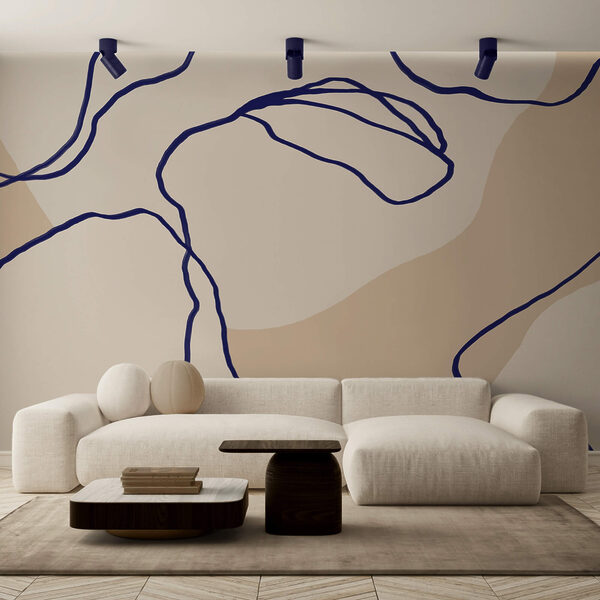 Linii fluide pe fundal moale