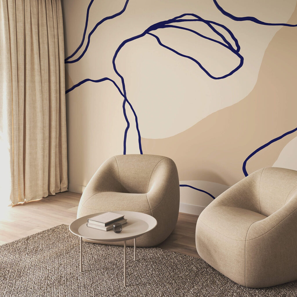 Linii fluide pe fundal moale