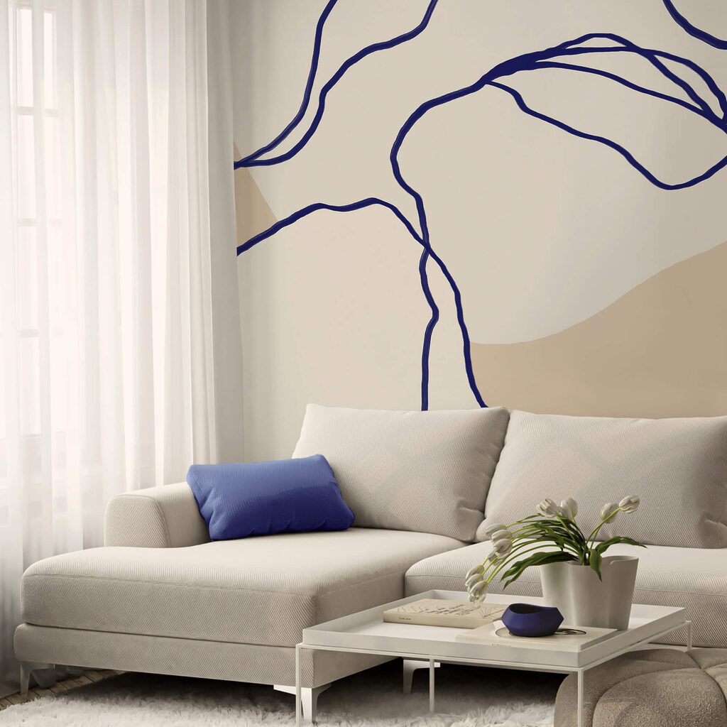 Linii fluide pe fundal moale