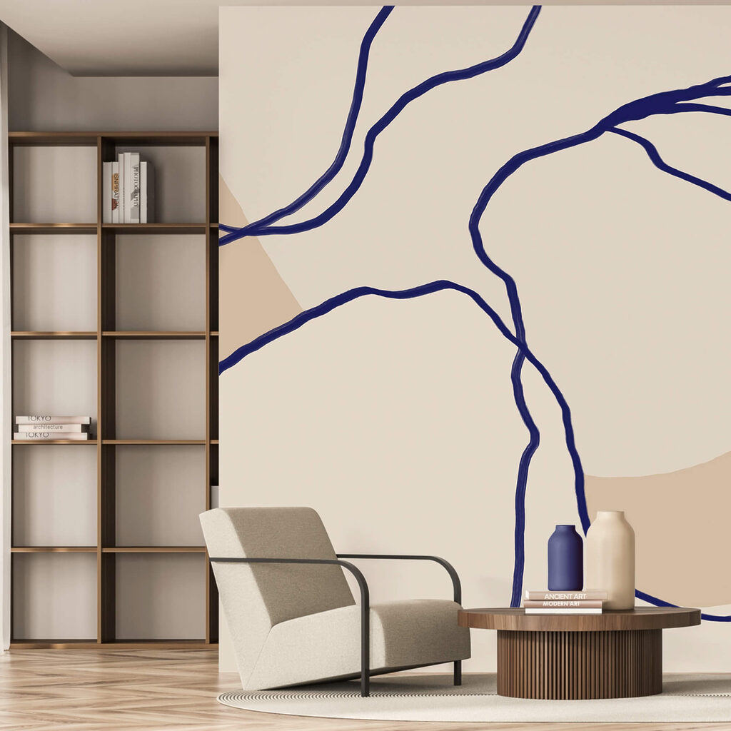 Linii fluide pe fundal moale