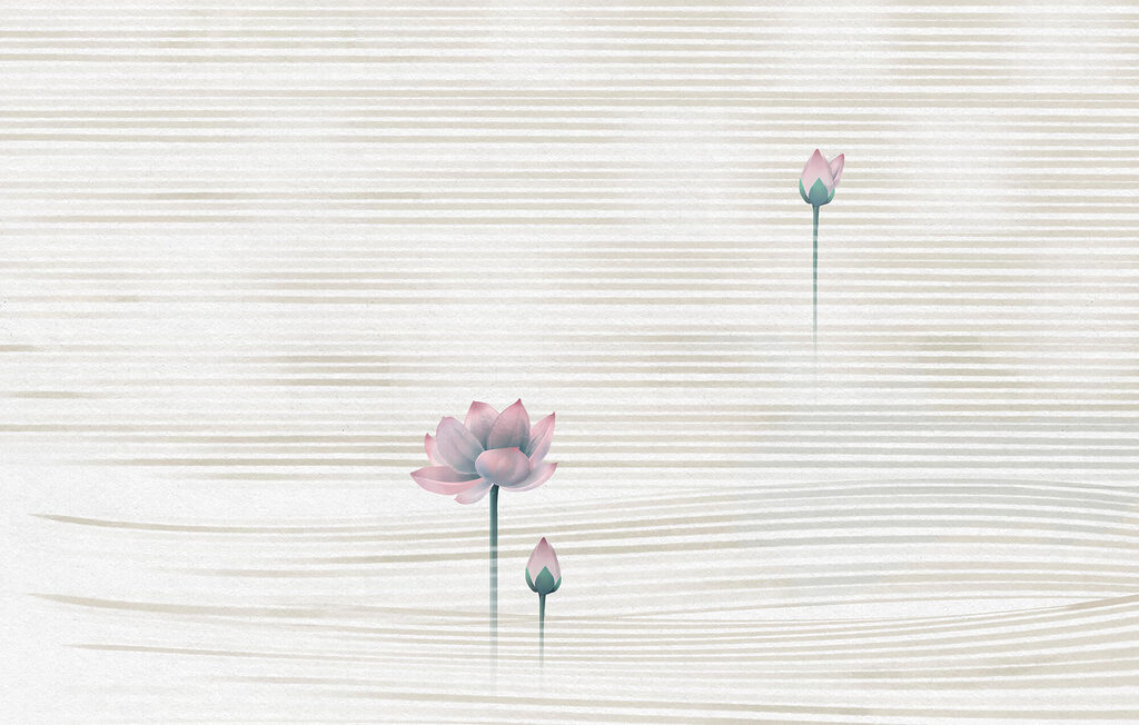 Serene blooms on gentle waves Serene blooms on gentle waves