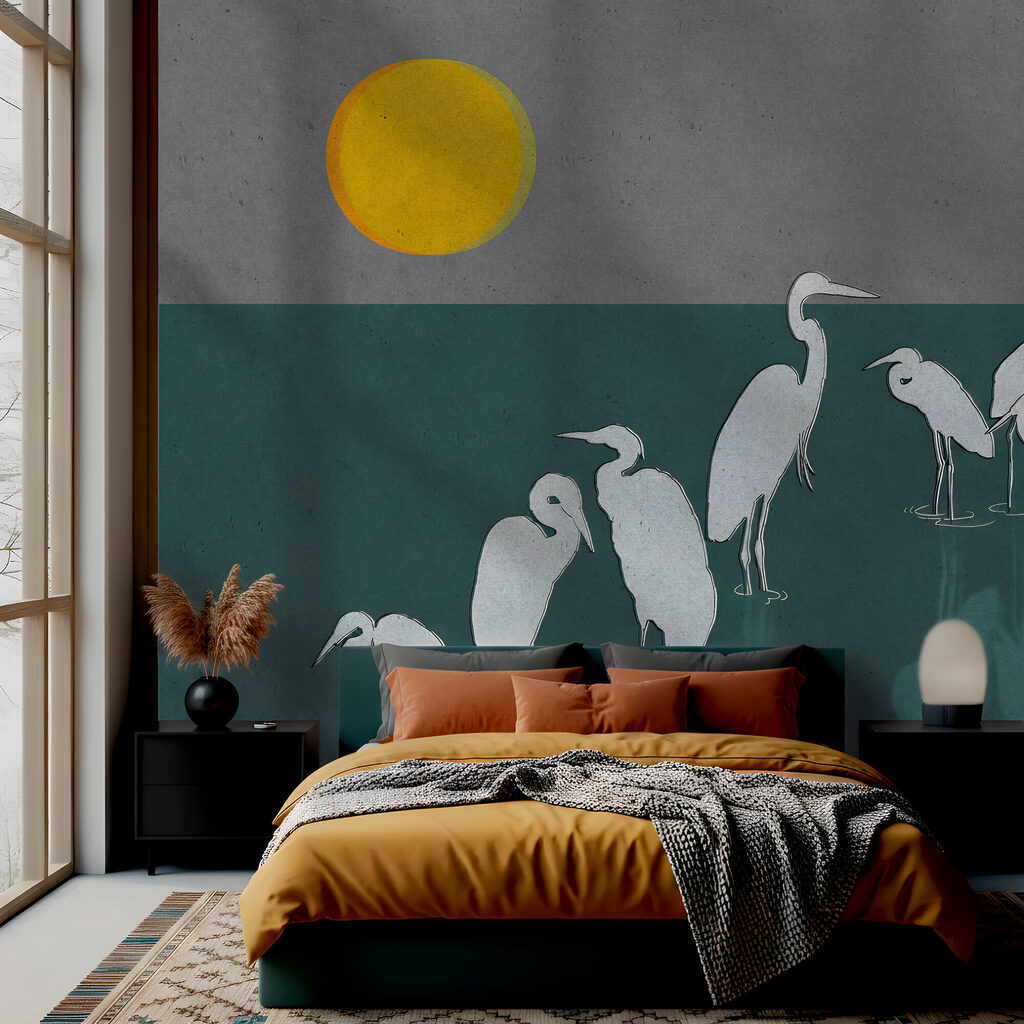 Grup de păsări stând în apă